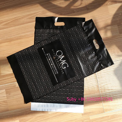 Custom printing clothes shipping poly mailer bag with handle