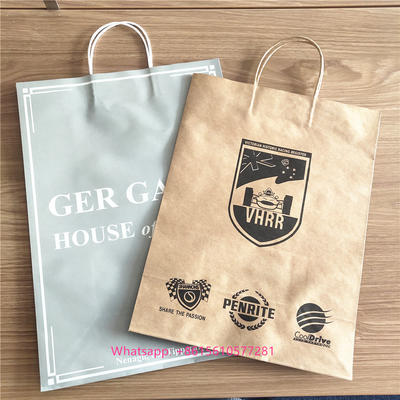 Custom design shopping shoes box pack twisted handle paper bag