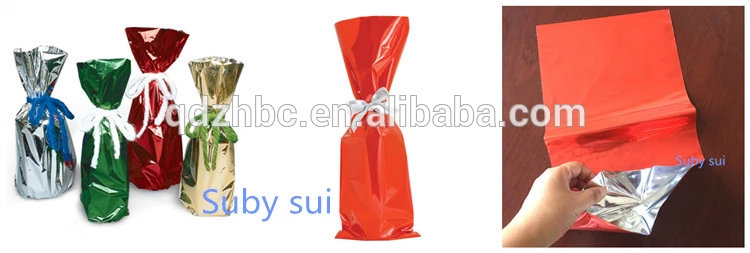 Custom colored Christmas gift foil mailers metallic mailing bag