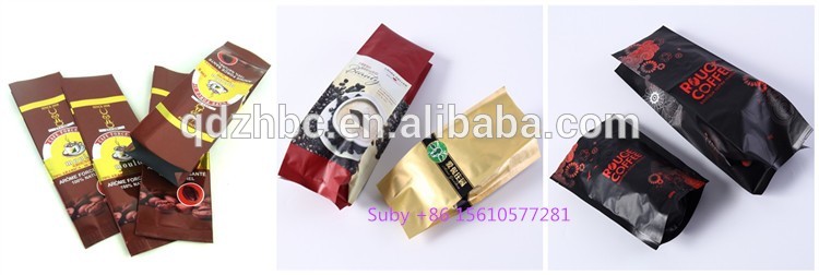 Custom printed side gusset kraft paper tin tie coffee bags