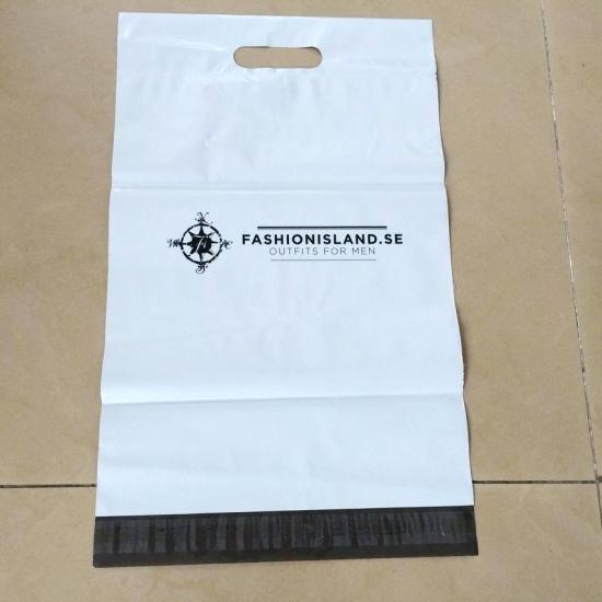 Custom printed double tape poly mailer bag with handle