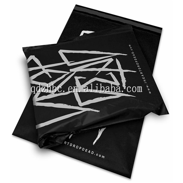 custom black LDPE mail plastic poly bag / customized logo mailers bag/poly mailing bag for clothes